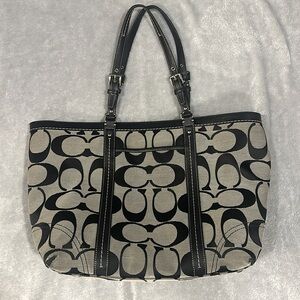 LARGE COACH SIGNATURE JACQUARD GALLERY TOTE